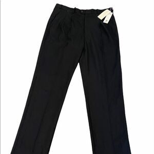 MENS NWT HUNT CLUB Wool Black Dress Pant Trouser